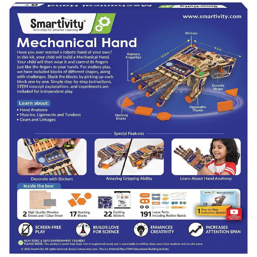 Smartivity Robotic Mechanical Hand STEM Toy image 3