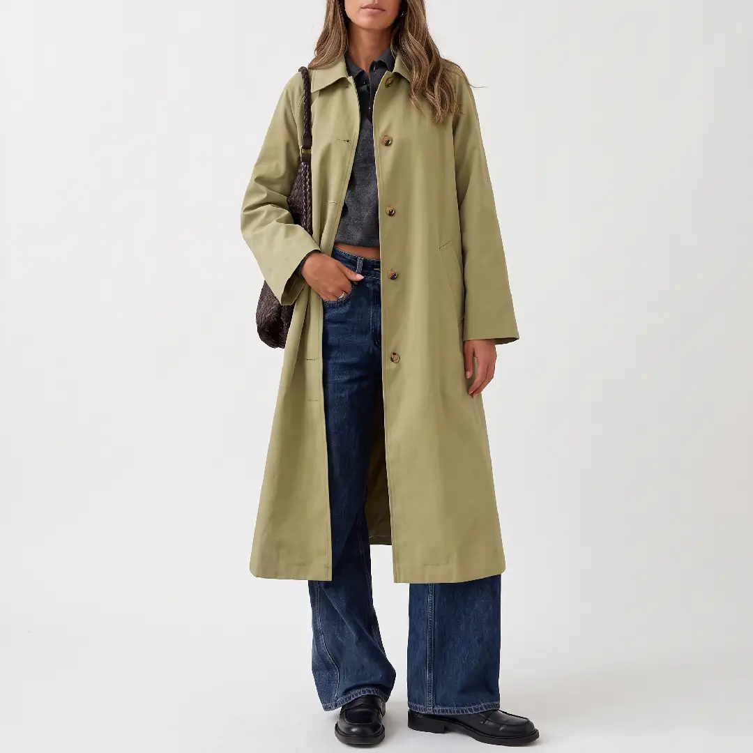 Cicy Bell Women's Plaid Trench Coat – Long Single-Breasted Fall Jacket image 16