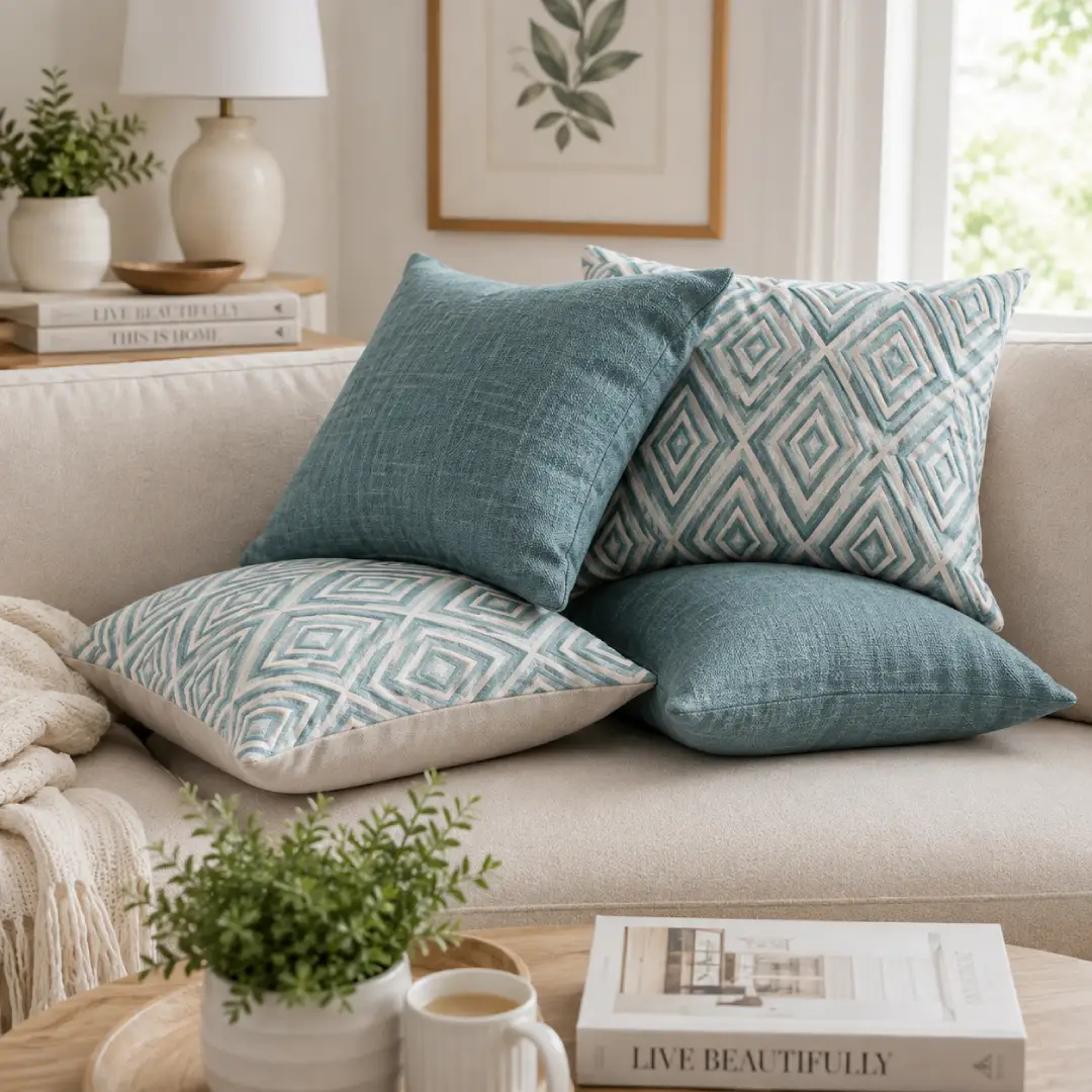 Set of 4 Decorative Throw Pillow Covers 18x18 image 3