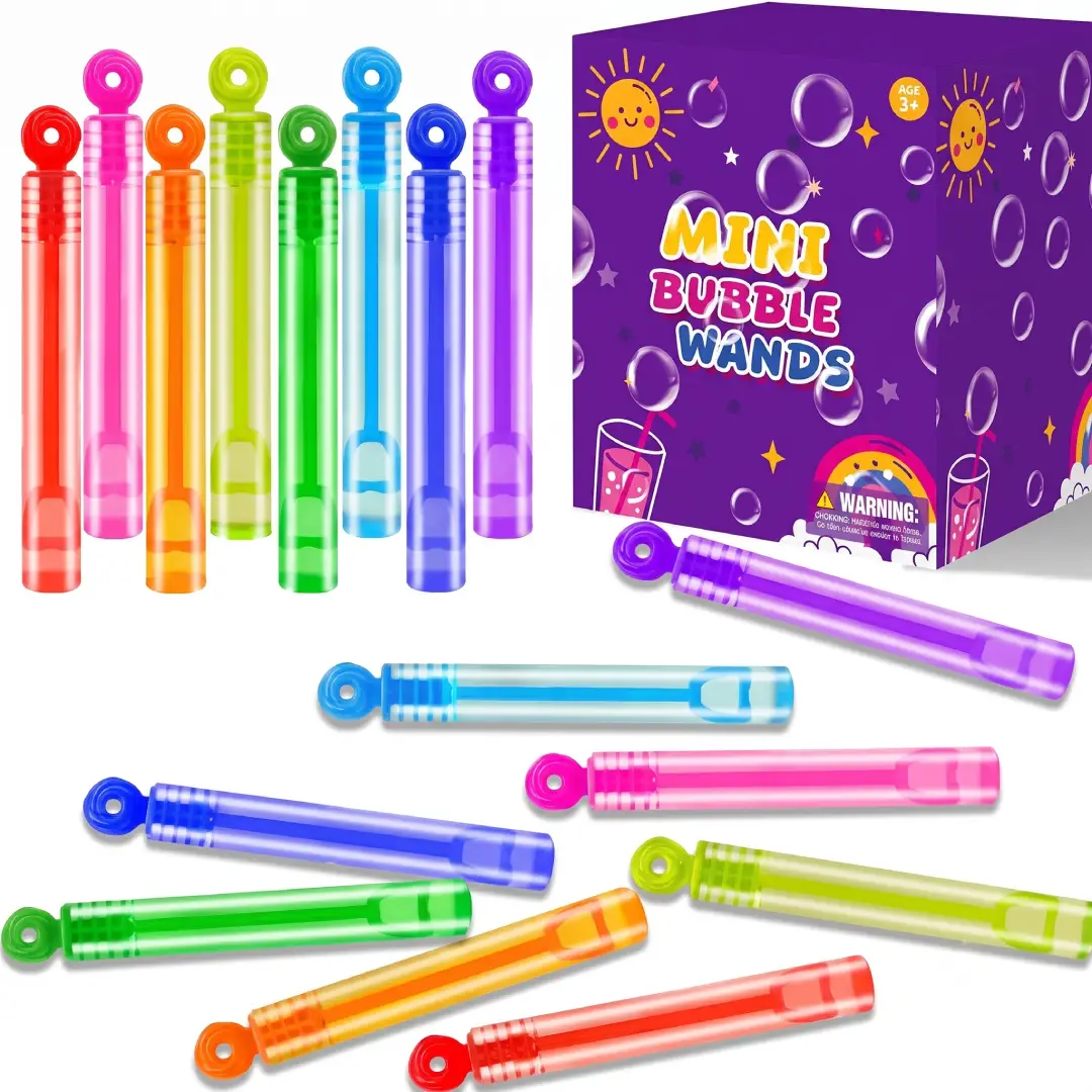 32 Pack Mini Bubble Wands for Kids Party Favors image 3