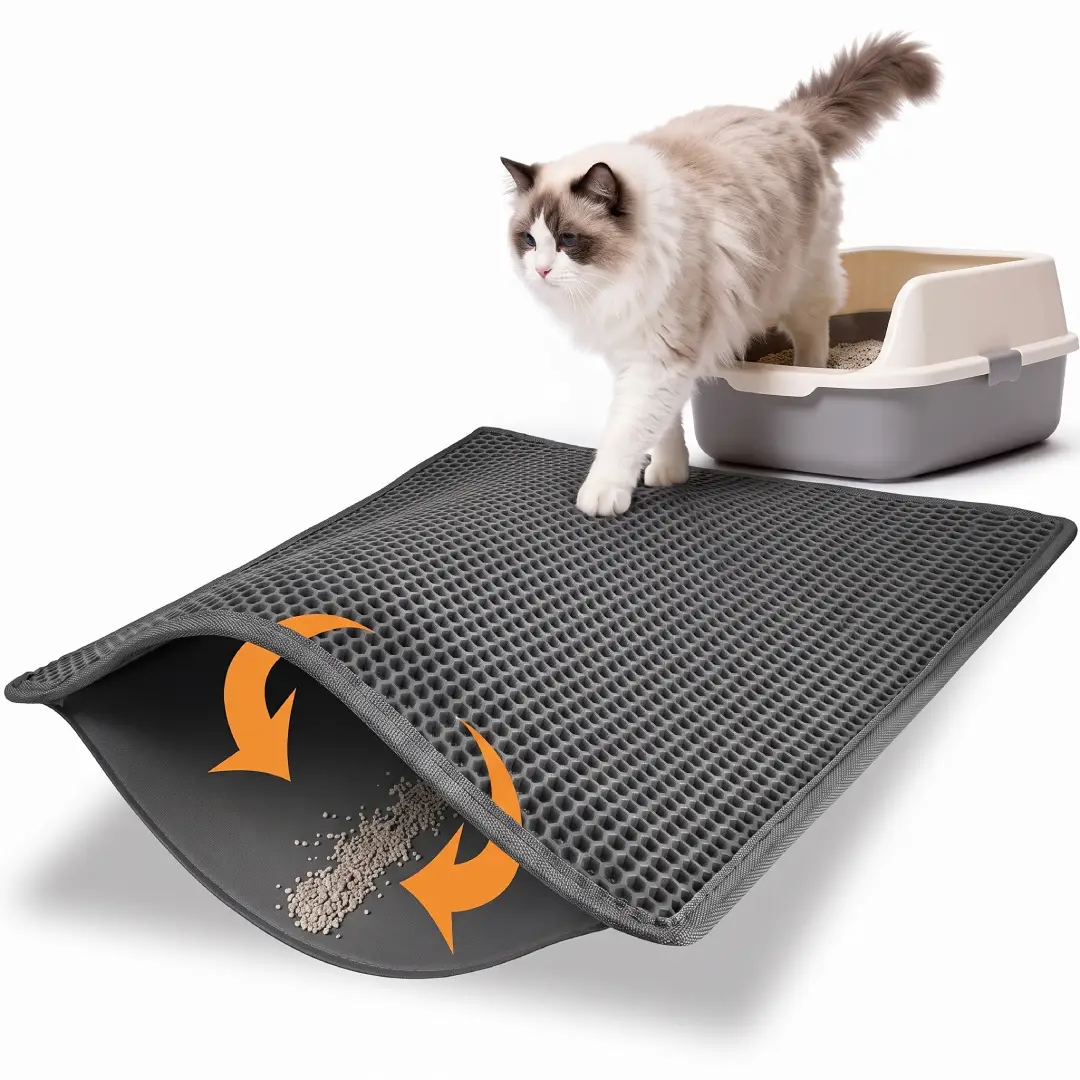 Double Layer Waterproof Cat Litter Mat image 1