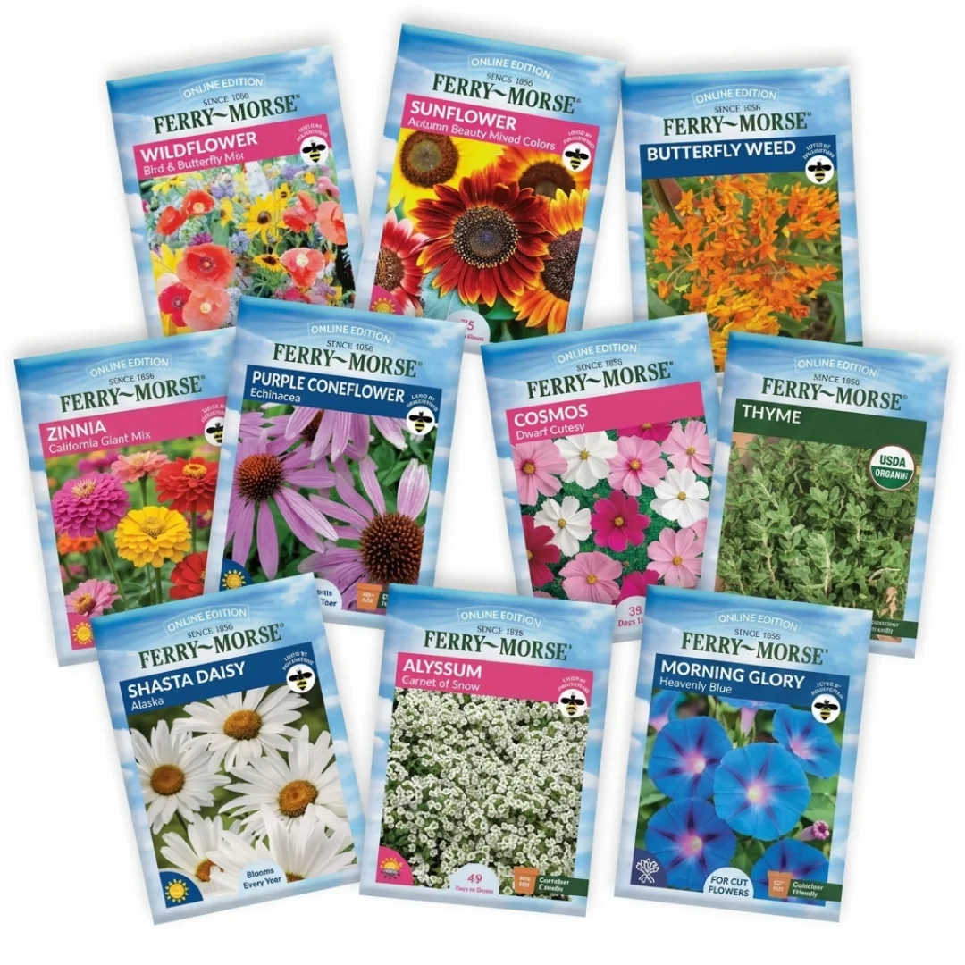 Pollinator Wildflower Seed Packets 25 Pack Bee Friendly Garden Favors image 2