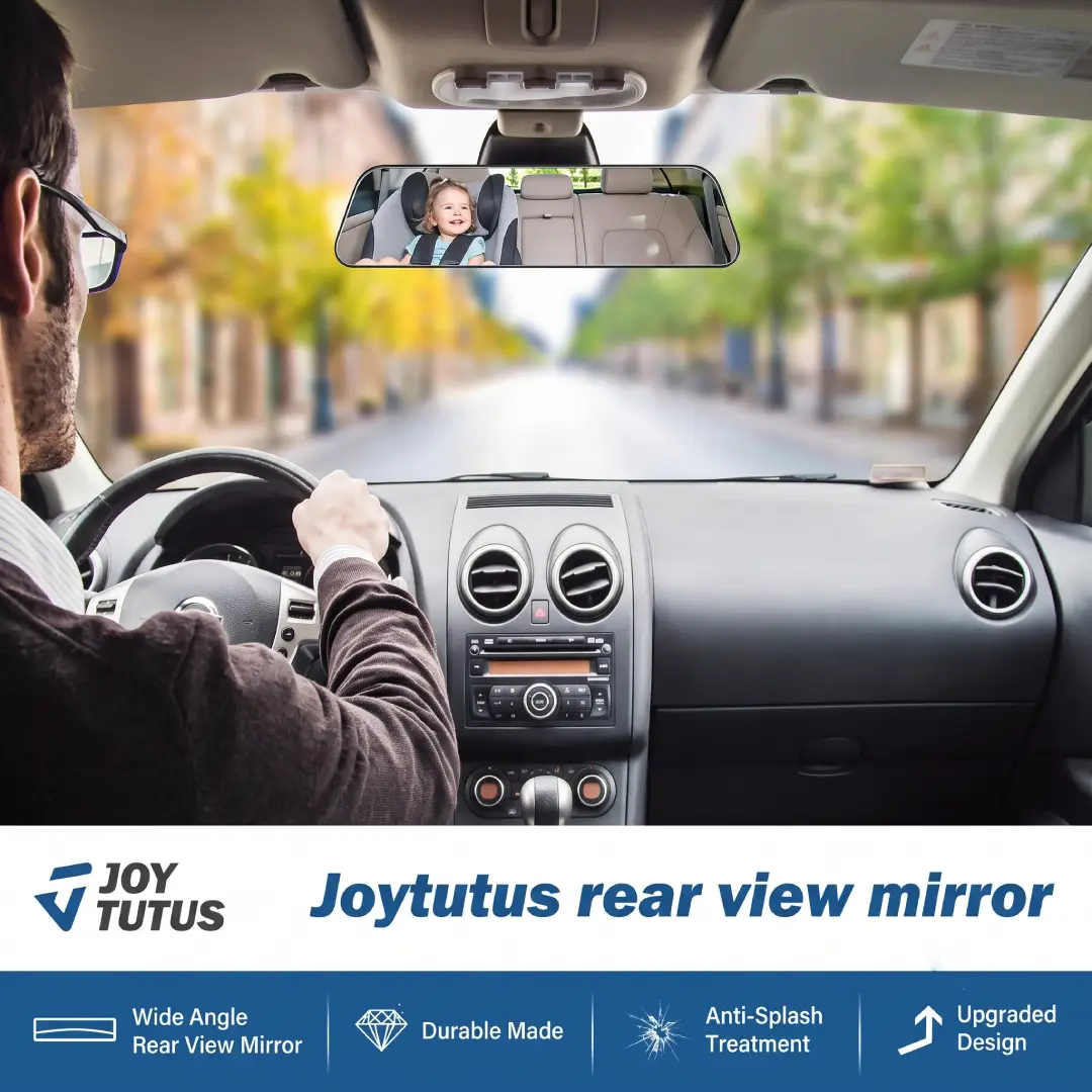 12 Inch Panoramic Rear View Mirror Clip-On for Cars image 3