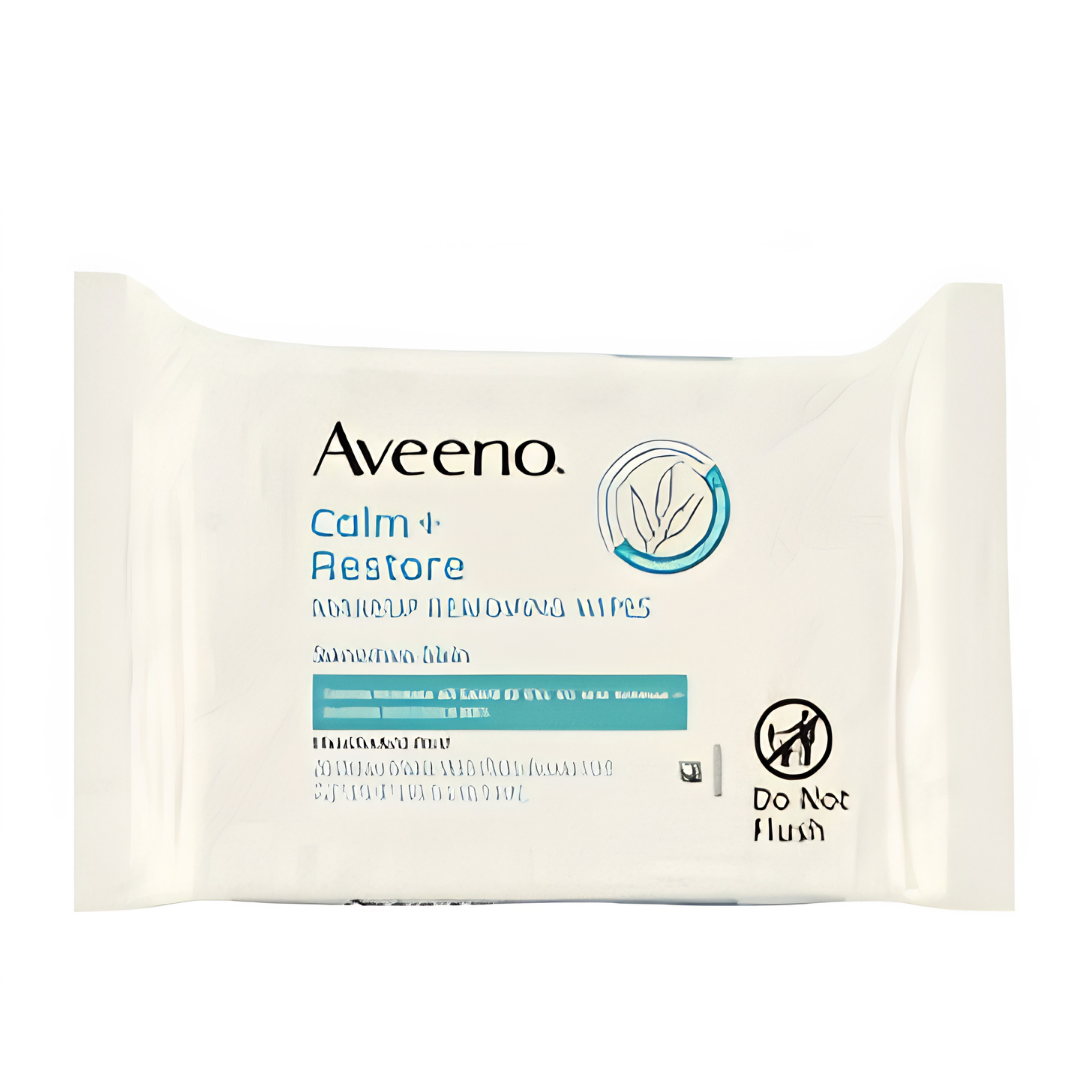 Aveeno Calm + Restore Unscented Makeup Remover Wipes 25 ct