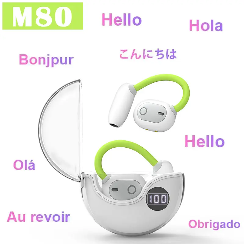 Real Time Translation Headphones 144 Languages Translator Earphones Wireless Bluetooth 5.4 Headsets for Business Office Travel