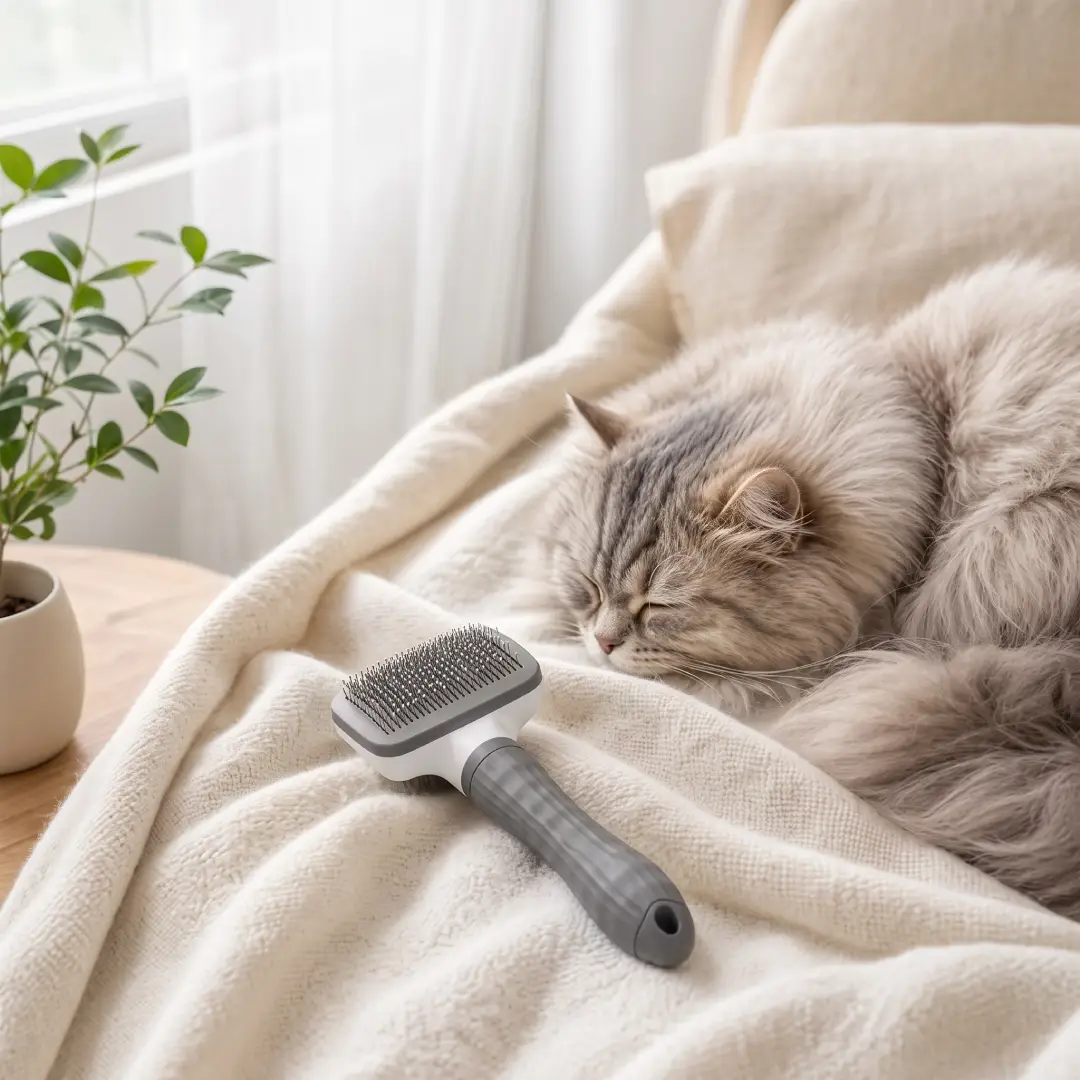 Universal Pet Detangling Brush for Dogs & Cats, 19cm Grooming Brush for Long & Short Hair image 2