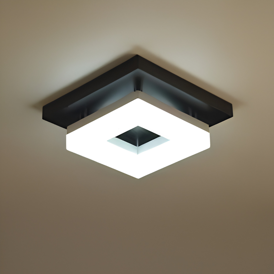 8 Inch Flush Mount LED Ceiling Light Square Black Fixture