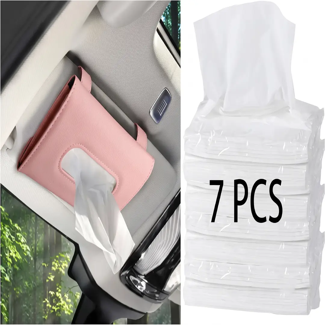 Car Sun Visor Tissue Holder with 7 Tissue Refills image 3