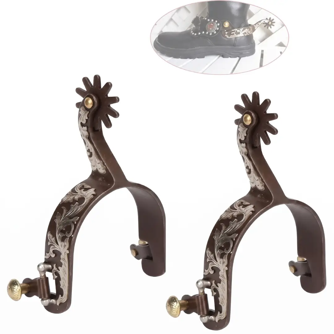 Mild Steel Western Cowboy Horse Spurs for Men Riding Boots