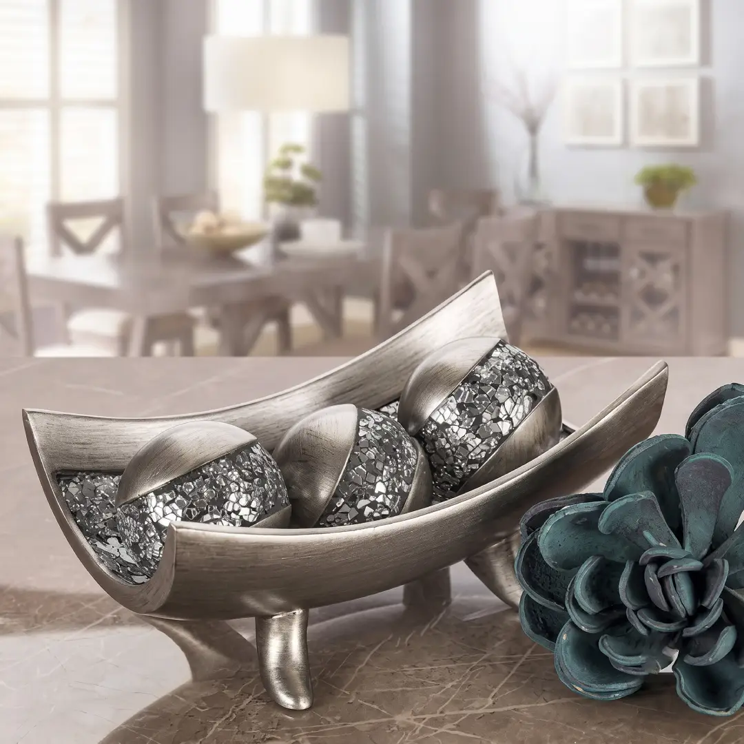 Creative Scents Schonwerk Silver Decorative Balls Set of 3 image 3
