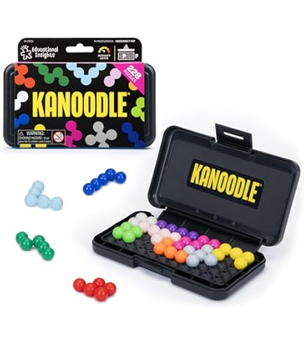 Educational Insights Kanoodle - 3D Brain Teaser Puzzles for Kids, Spatial Puzzle Games for Adults, Teens and Kids, Problem Solving Toys and Logic Puzzles, Single Player Games