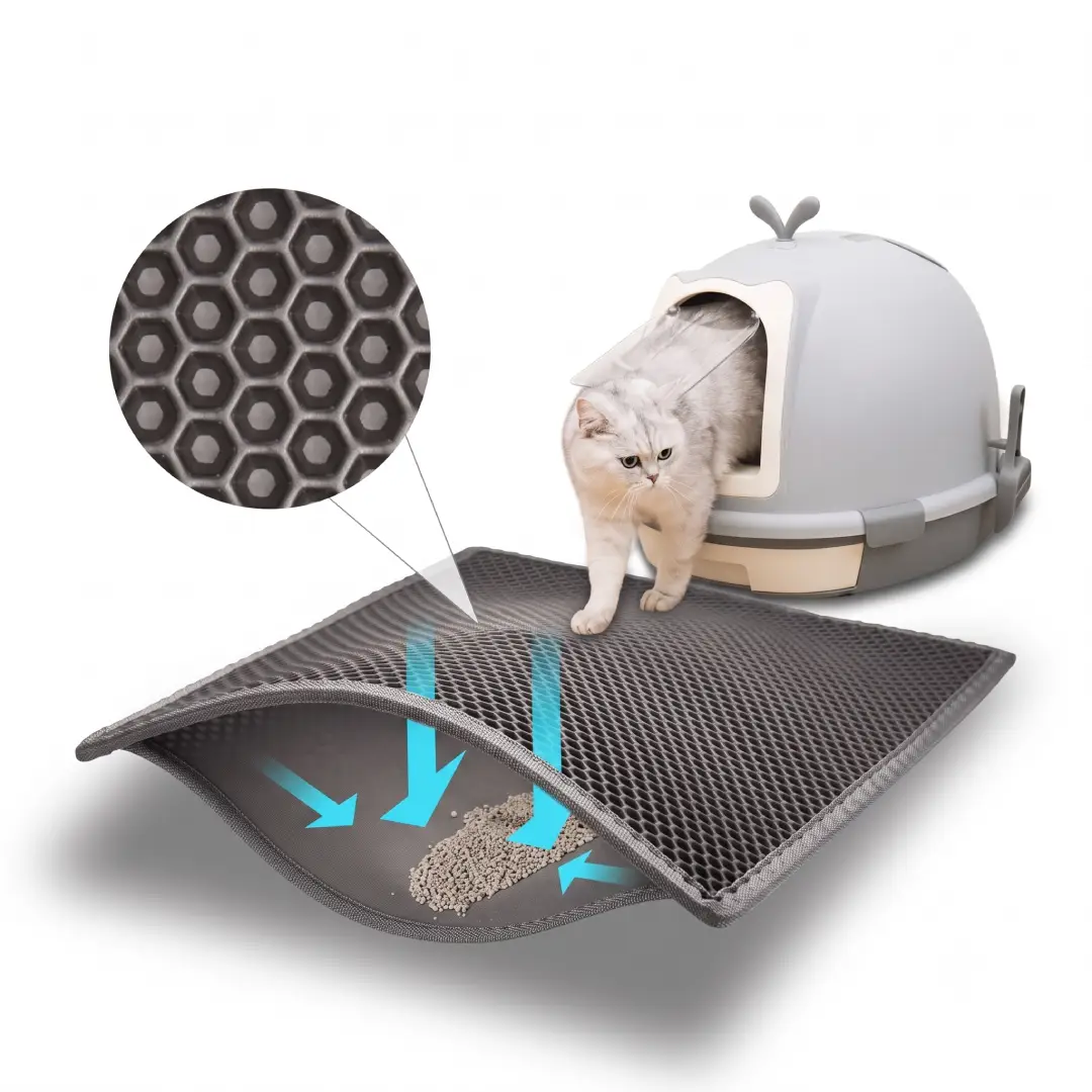 Double Layer Waterproof Cat Litter Mat image 3