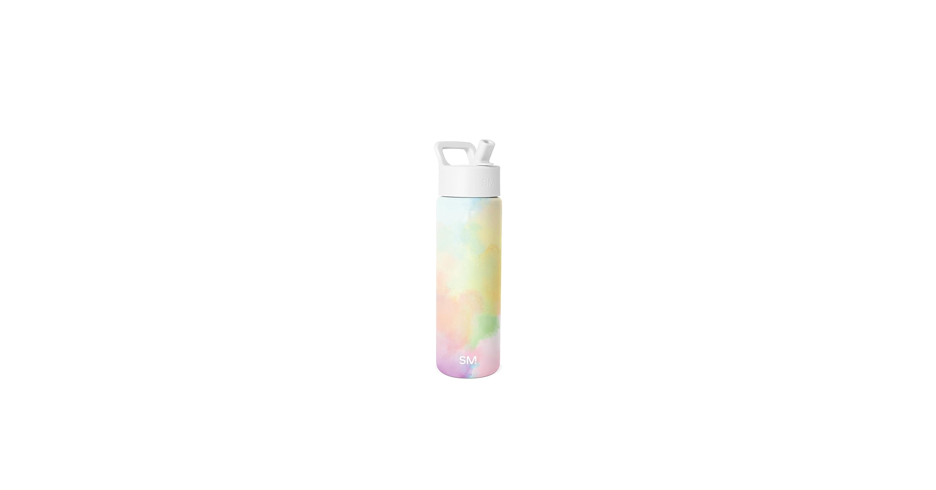 Simple Modern Water Bottle with Straw Lid | Vacuum Insulated Stainless Steel Metal | Reusable Leak Proof BPA-Free Cup for School | Summit Collection | 22oz, Cotton Candy Tie Dye