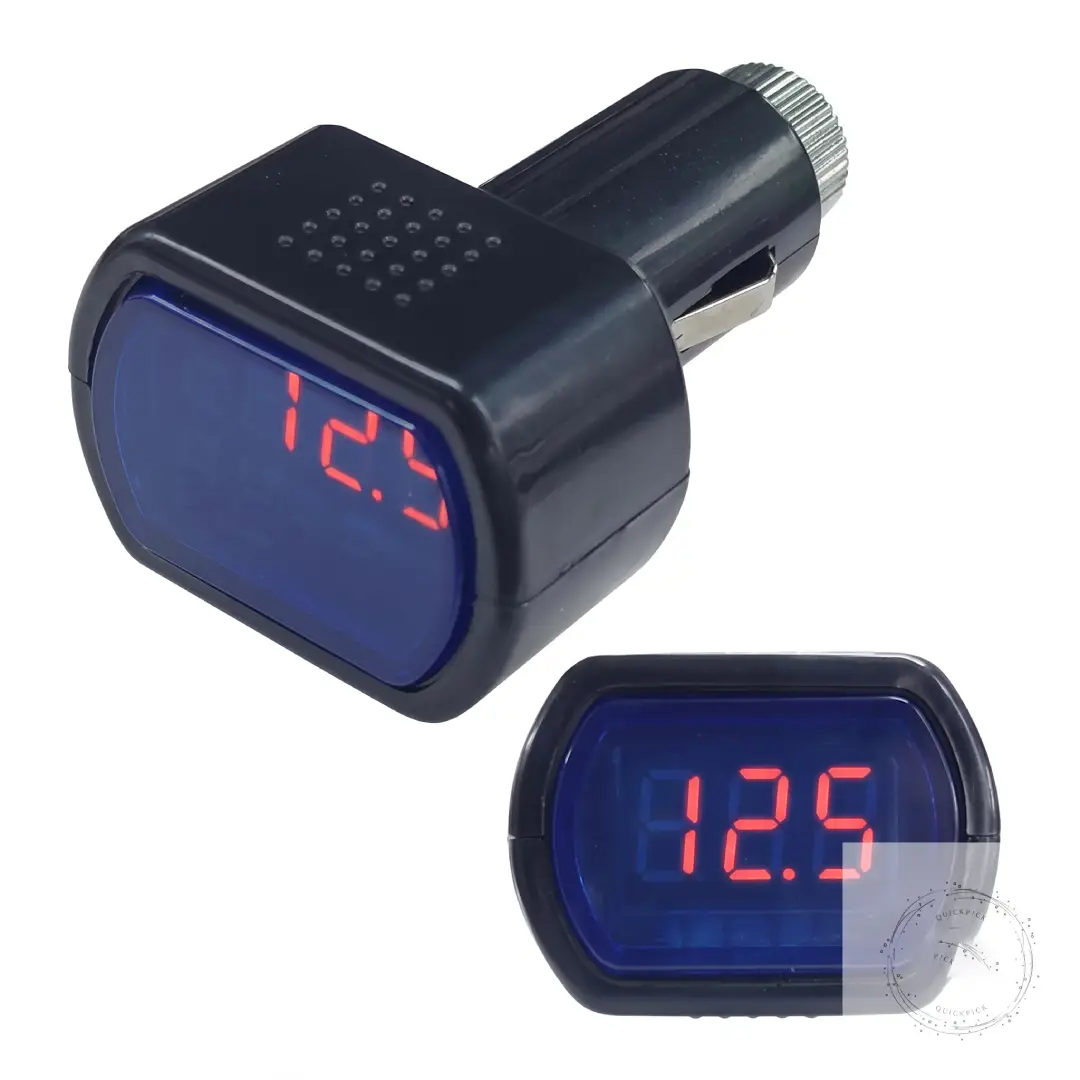 Car LED Cigarette Lighter Voltage Meter with Digital Display image 4