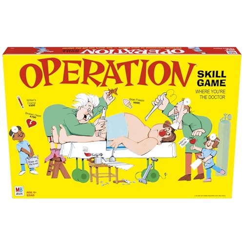 Hasbro Gaming Operation Electronic Board Game, Family Games for Kids Ages 6+, Kids Board Games for 1+ Players, Funny Games for Kids, Easter Gifts for Boys and Girls (Amazon Exclusive)