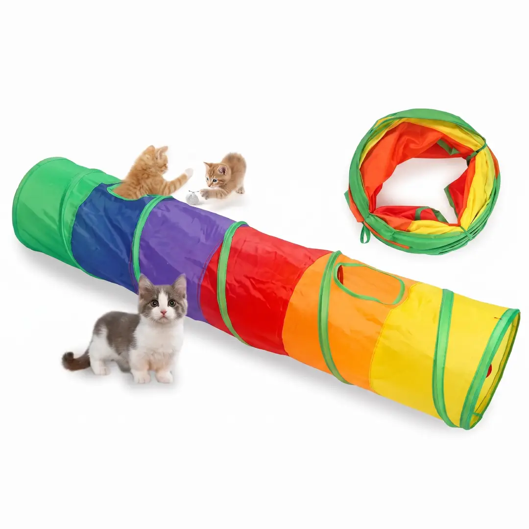 Collapsible Cat Tunnel Play Tube for Indoor and Outdoor Pets image 2
