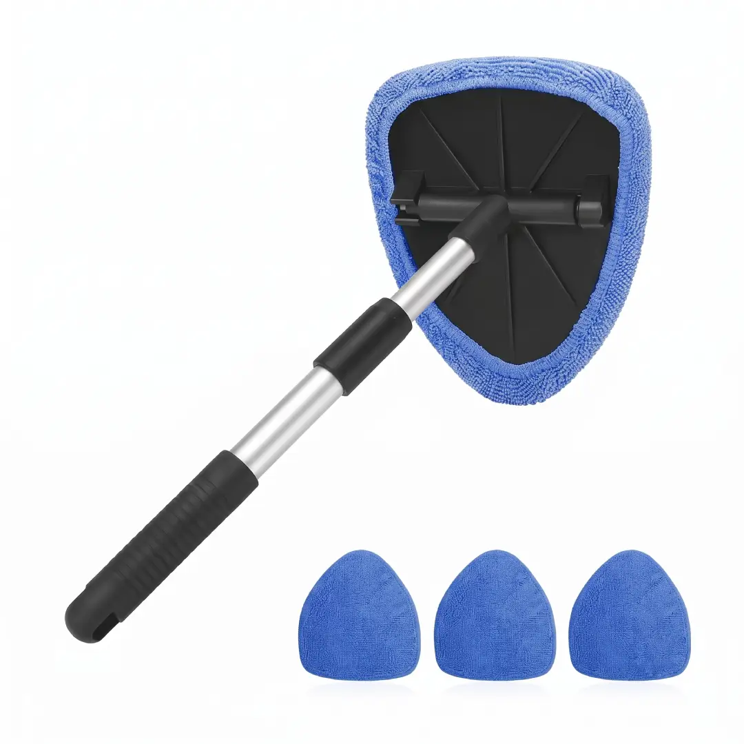 Car Windshield Cleaning Tool with Microfiber Pads image 3