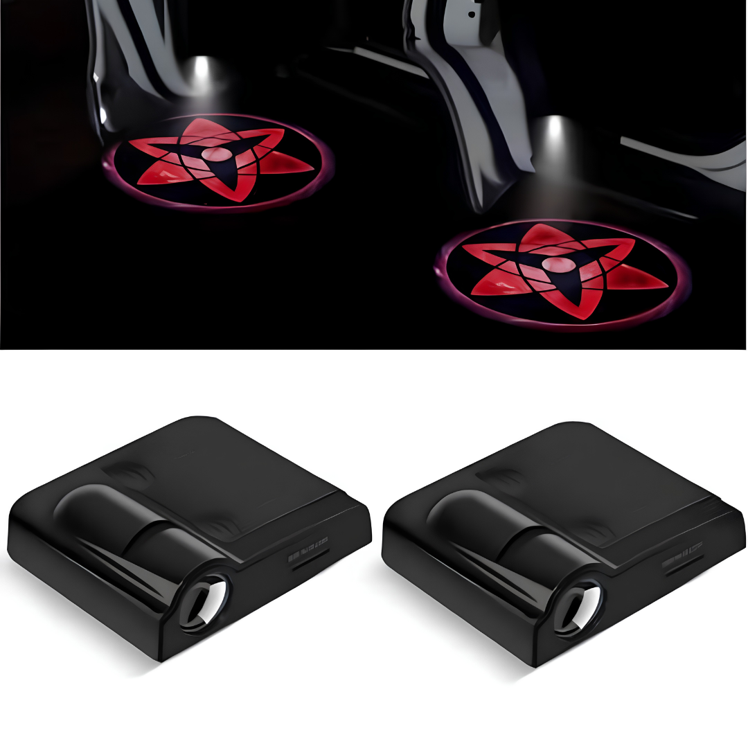 Wireless Car Door Logo Projector Lights Sharingan Welcome Lamp 2 Pcs