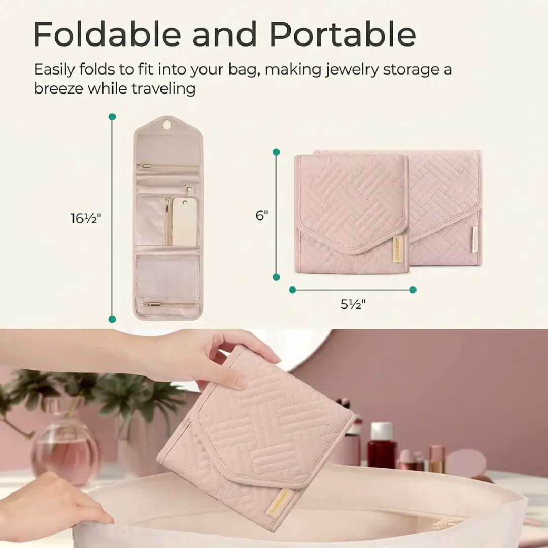 BAGSMART Foldable Travel Jewelry Organizer Roll image 3