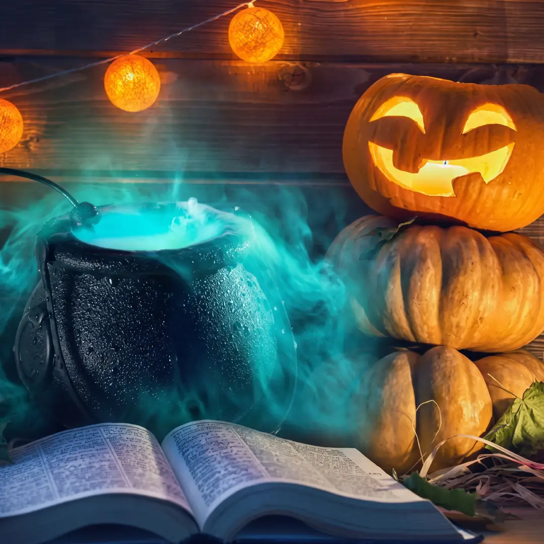 Halloween Smoke Fog Machine, Mini LED Mist Maker, Water Fountain Pond Fogger for Halloween Outdoor Decoration image 2