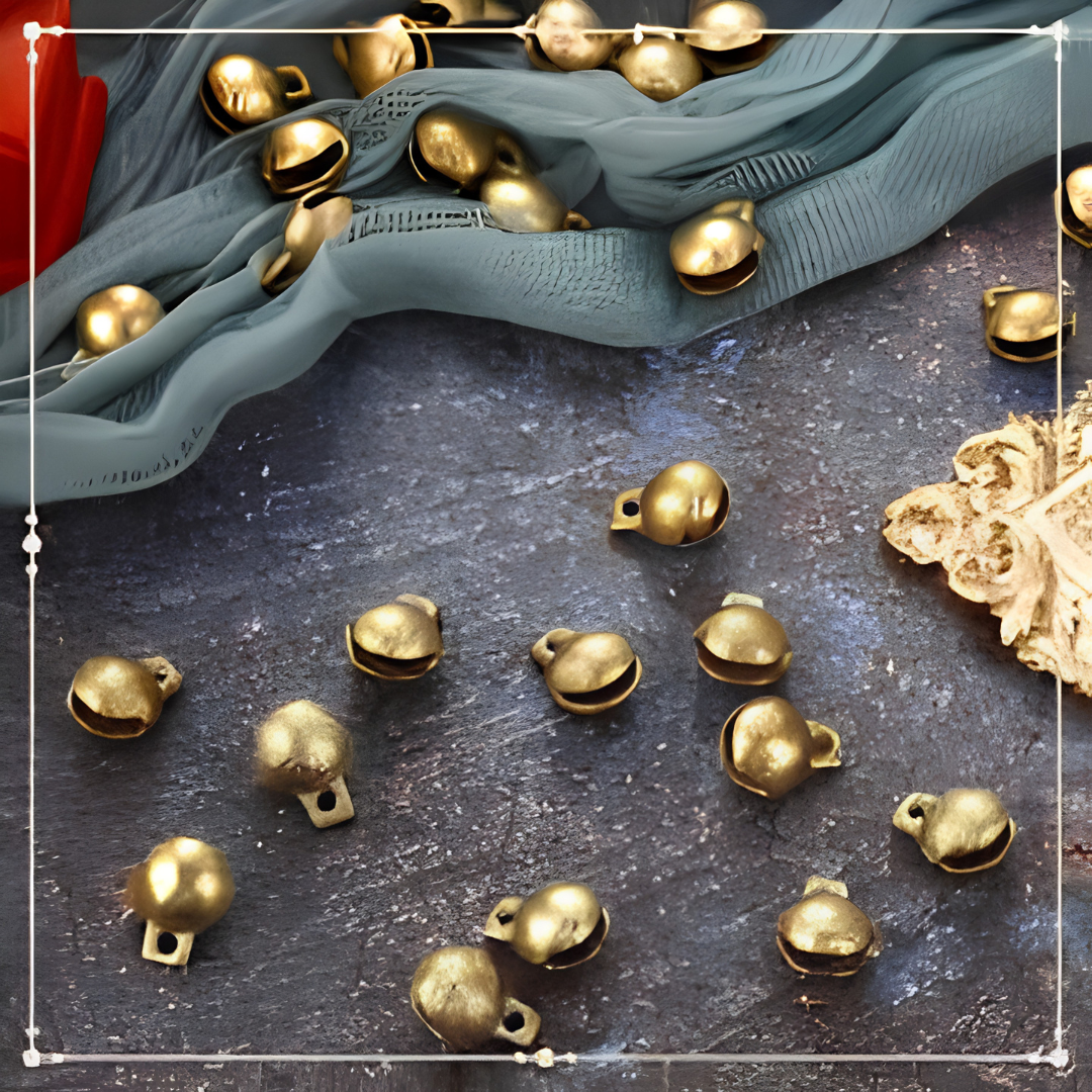 Mini Metal Bells Vintage Craft Charms for DIY Decoration image 2