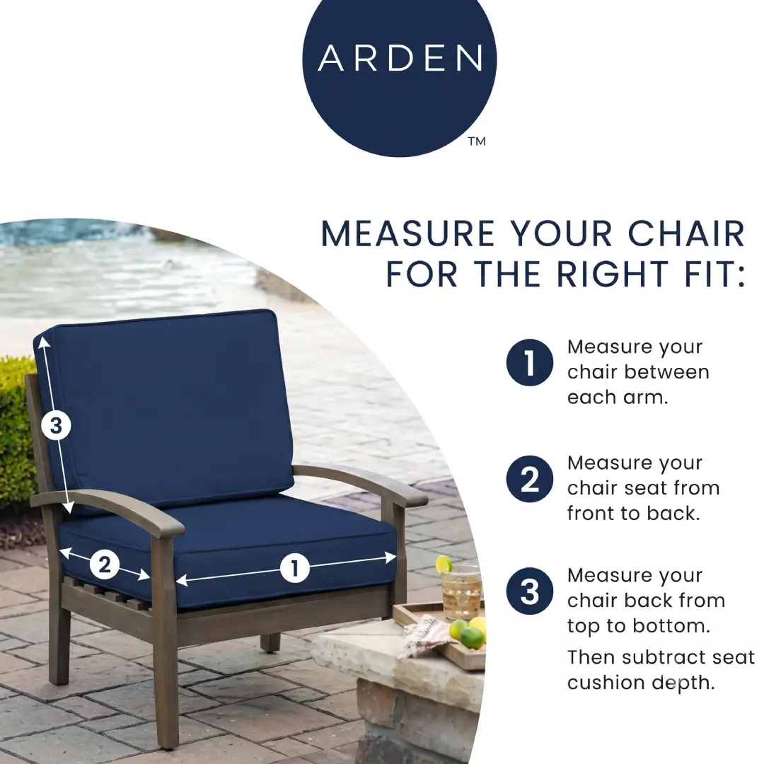 Arden 24x24 Outdoor Deep Seat Cushion Set Sapphire Blue image 4