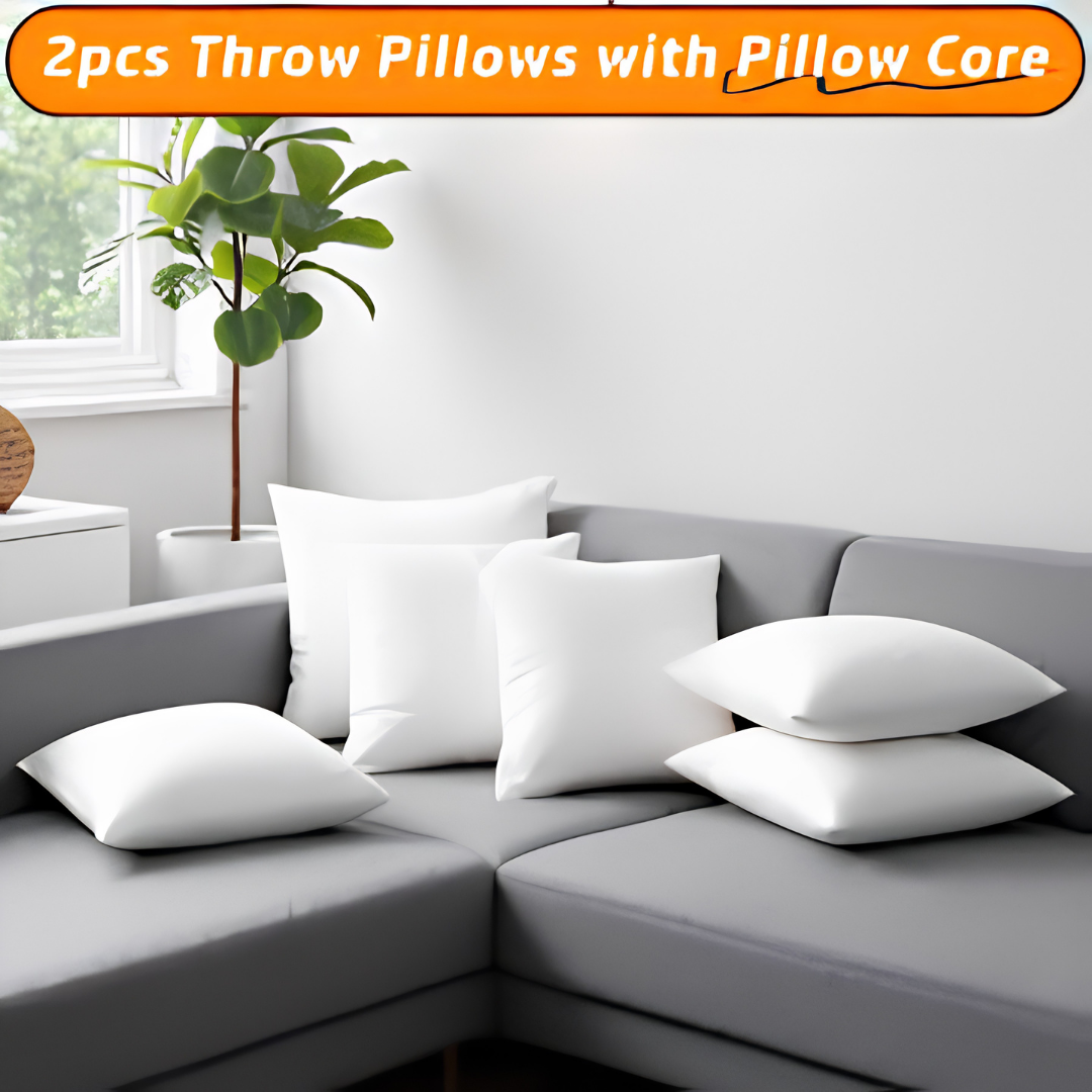 4 Pack 45x45 Throw Pillows High-Rebound Sofa Cushions image 3