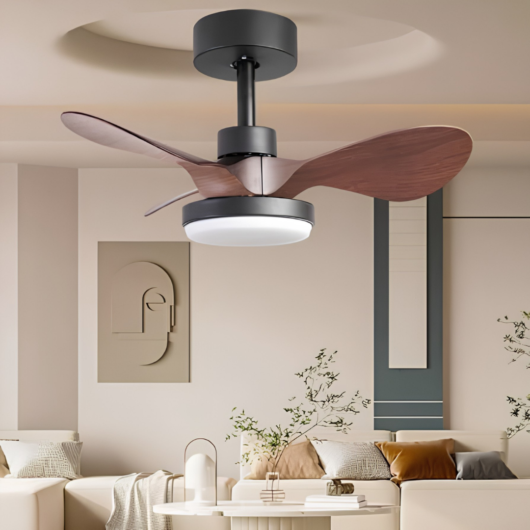 24 Inch Low Profile Ceiling Fan with Light and Remote image 2