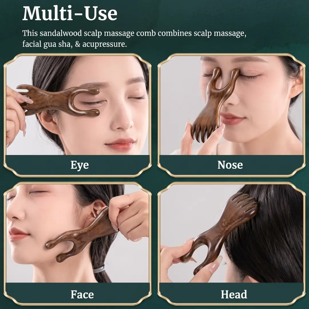 Sandalwood Gua Sha Massage Tool for Trigger Point Therapy image 4