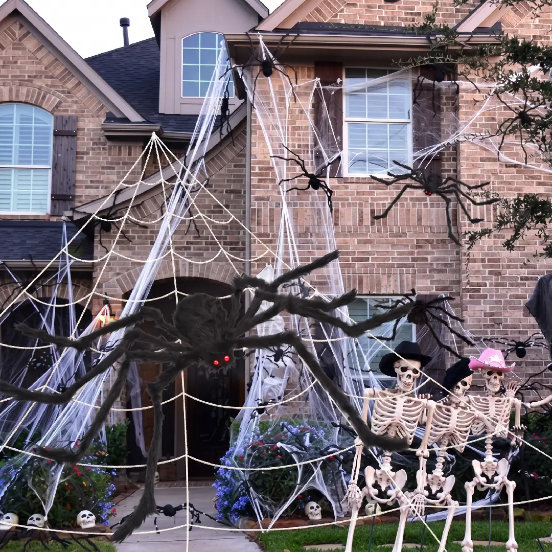 200-Inch Halloween Spider Web with 59-Inch Giant Spider Decoration image 6