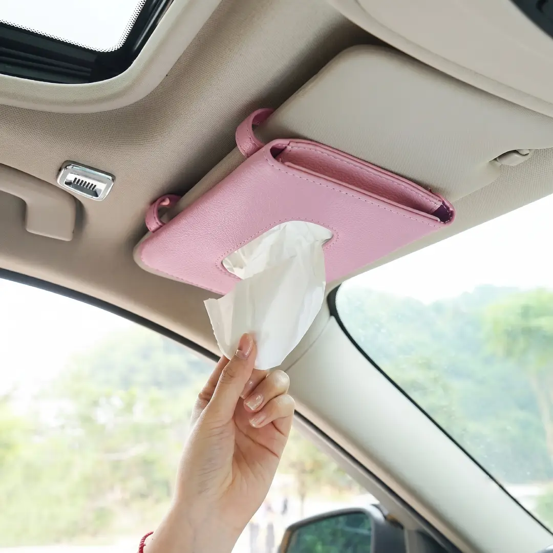 Car Sun Visor Tissue Holder with 7 Tissue Refills image 4
