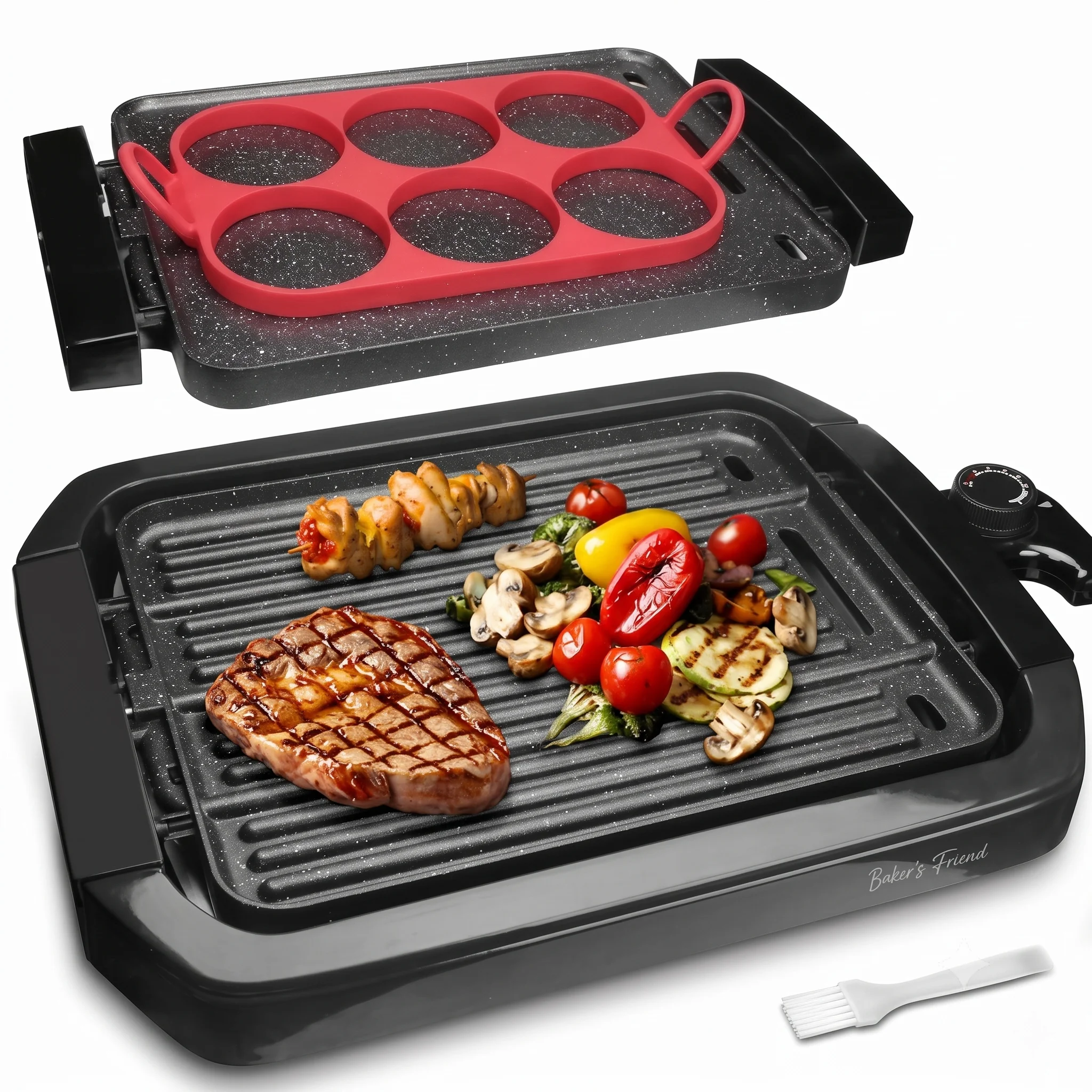 Baker’s Friend 2-in-1 Indoor Electric Griddle and Grill
