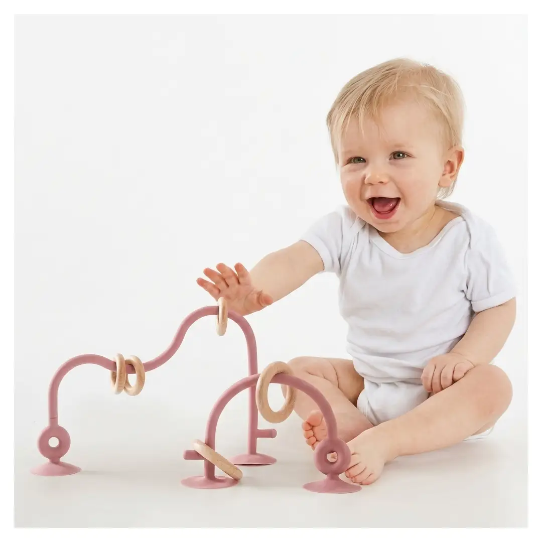 Silicone Montessori Baby Teething Track Maze Toy image 1