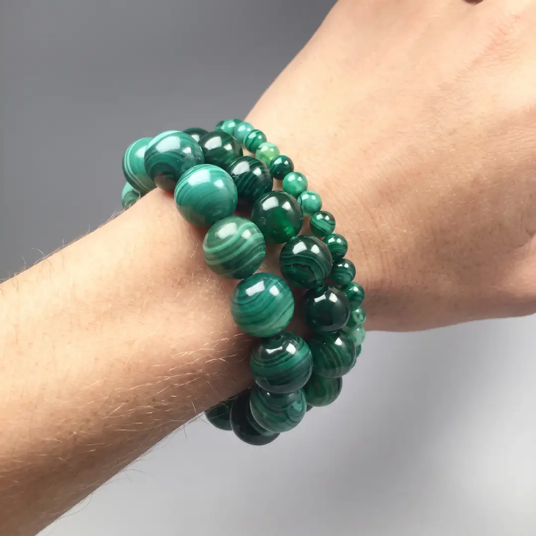 3mm Garnet Aqua Jade Agate Stackable Beaded Bracelet for Women image 1