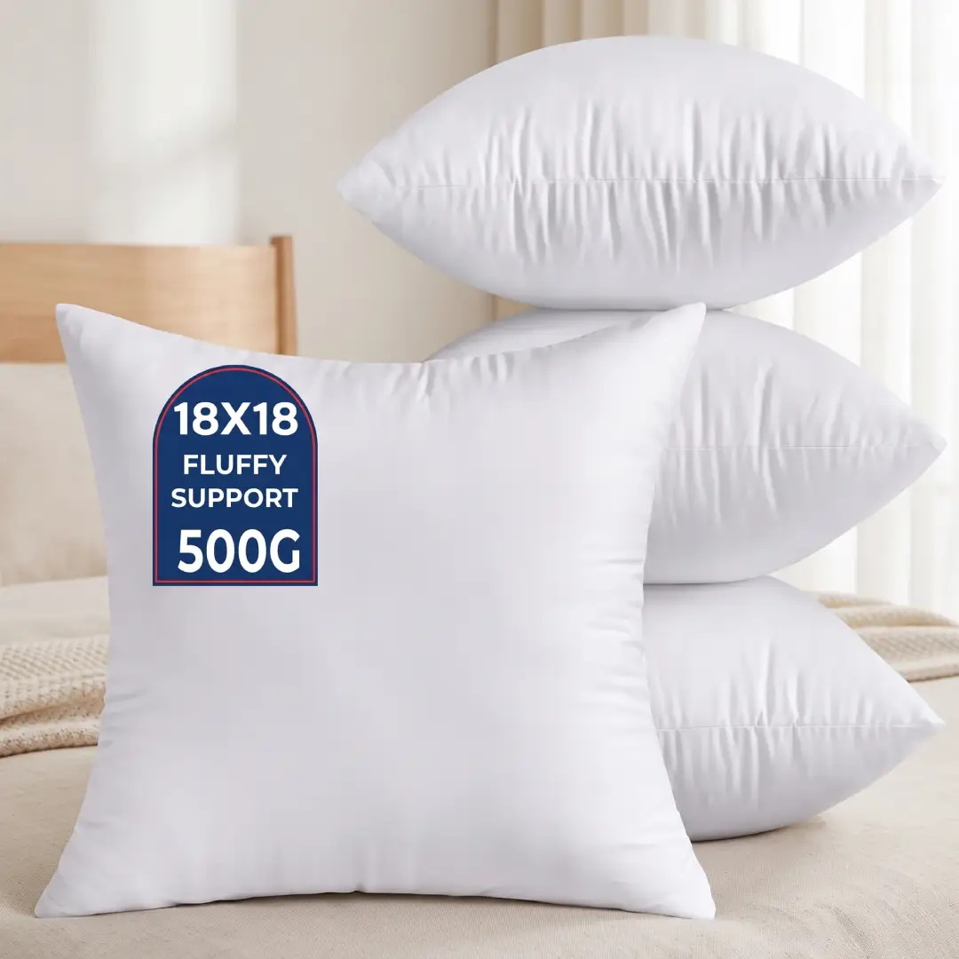 4 Pack 45x45 Throw Pillows High-Rebound Sofa Cushions image 3