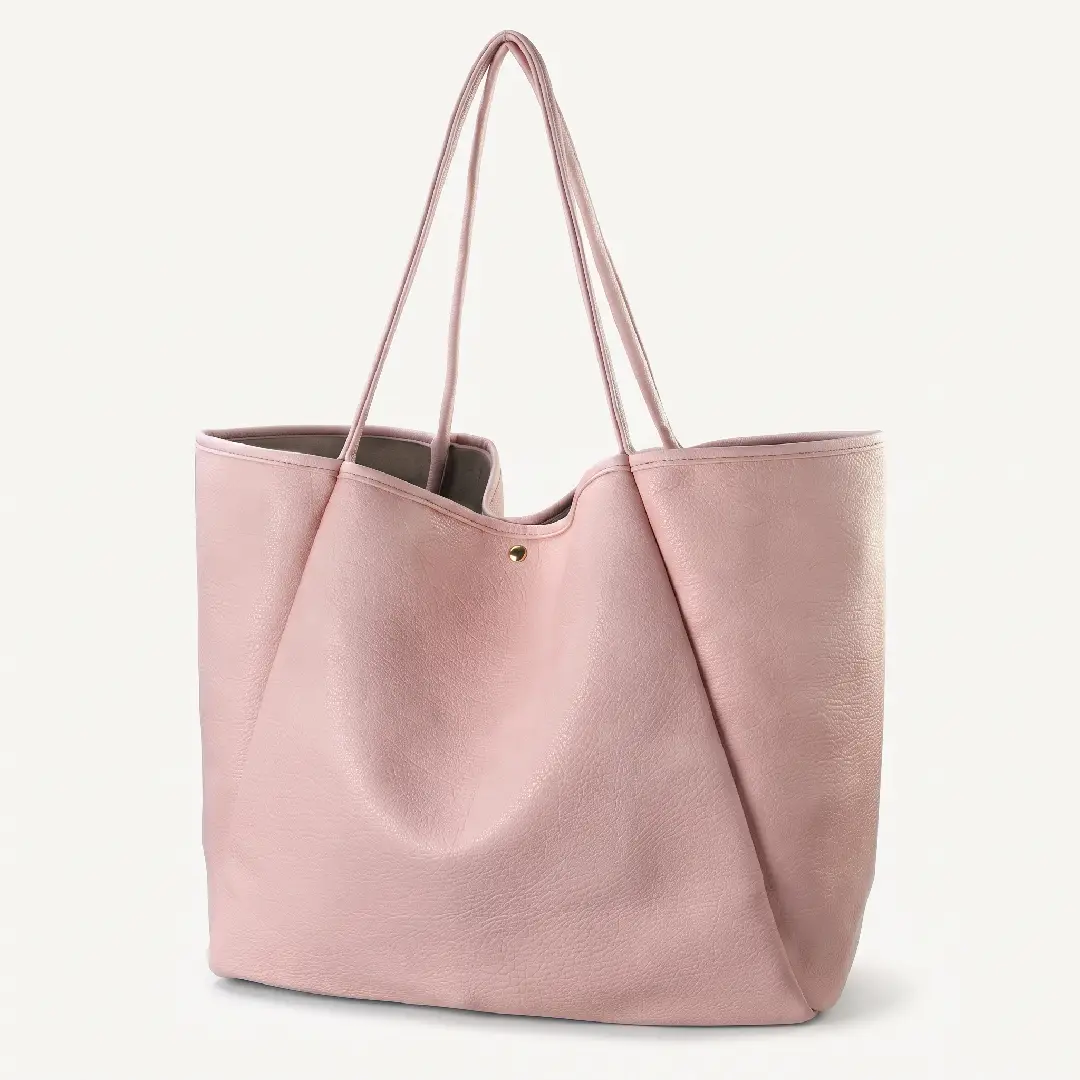 Oversized PU Leather Tote Bag for Women – Travel Weekender Shopper Handbag image 14
