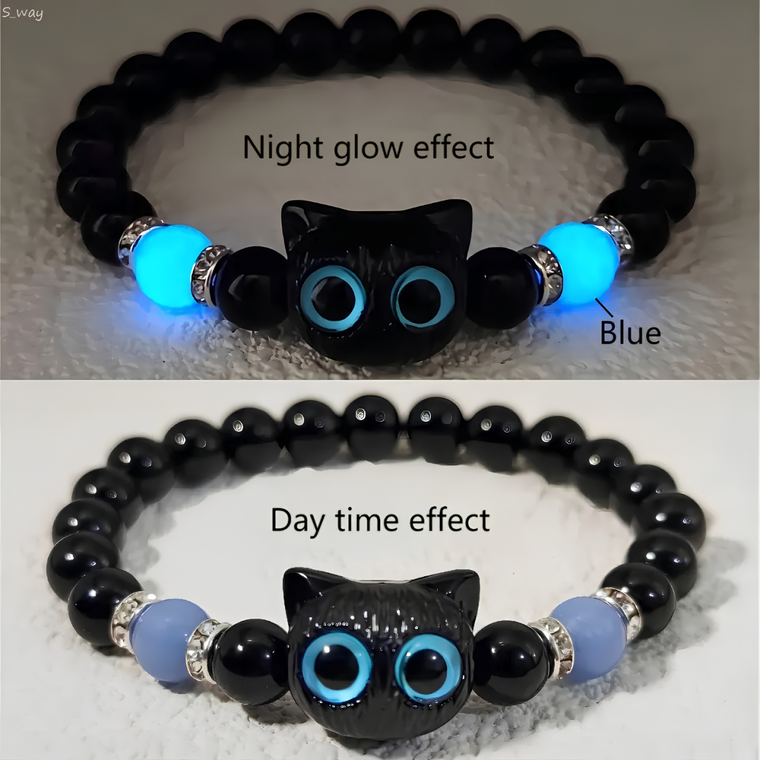 Matching Cat Bracelets for Couples Glow in the Dark Bangles