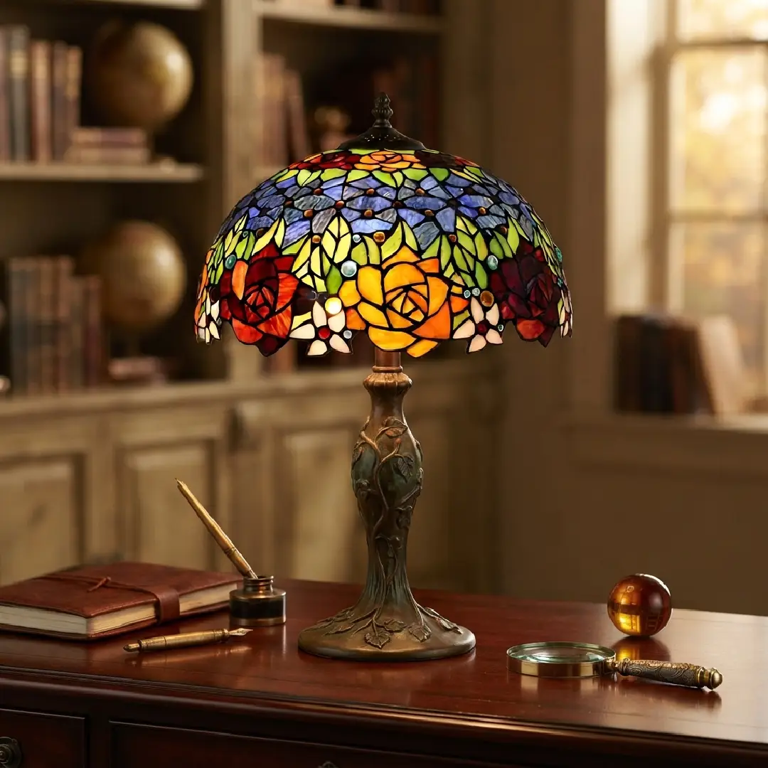 Tiffany Style Stained Glass Lamp Shade Replacement 16 Inch image 5