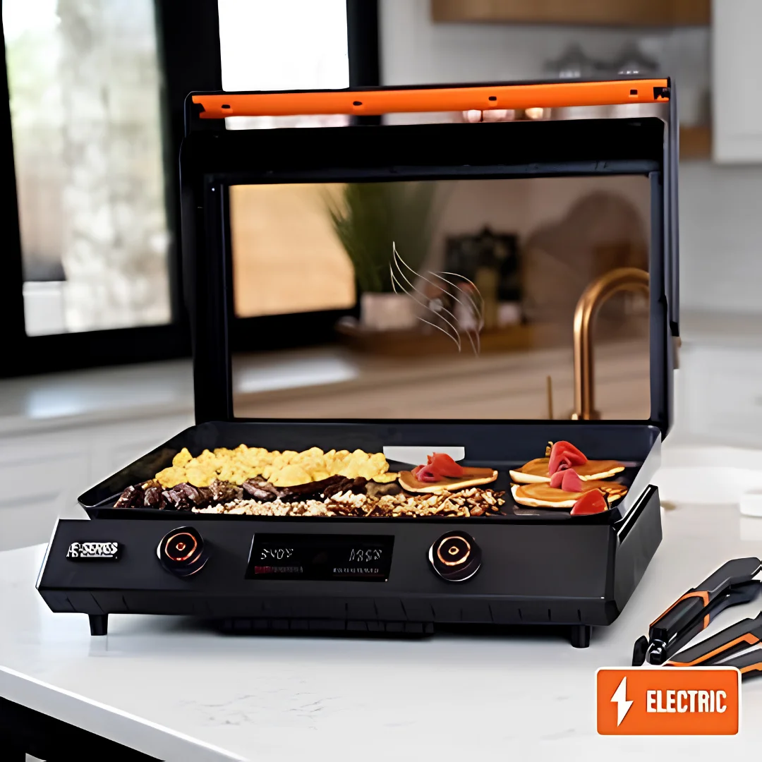 22 Inch Blackstone Electric Griddle Nonstick Tabletop with Lid image 3