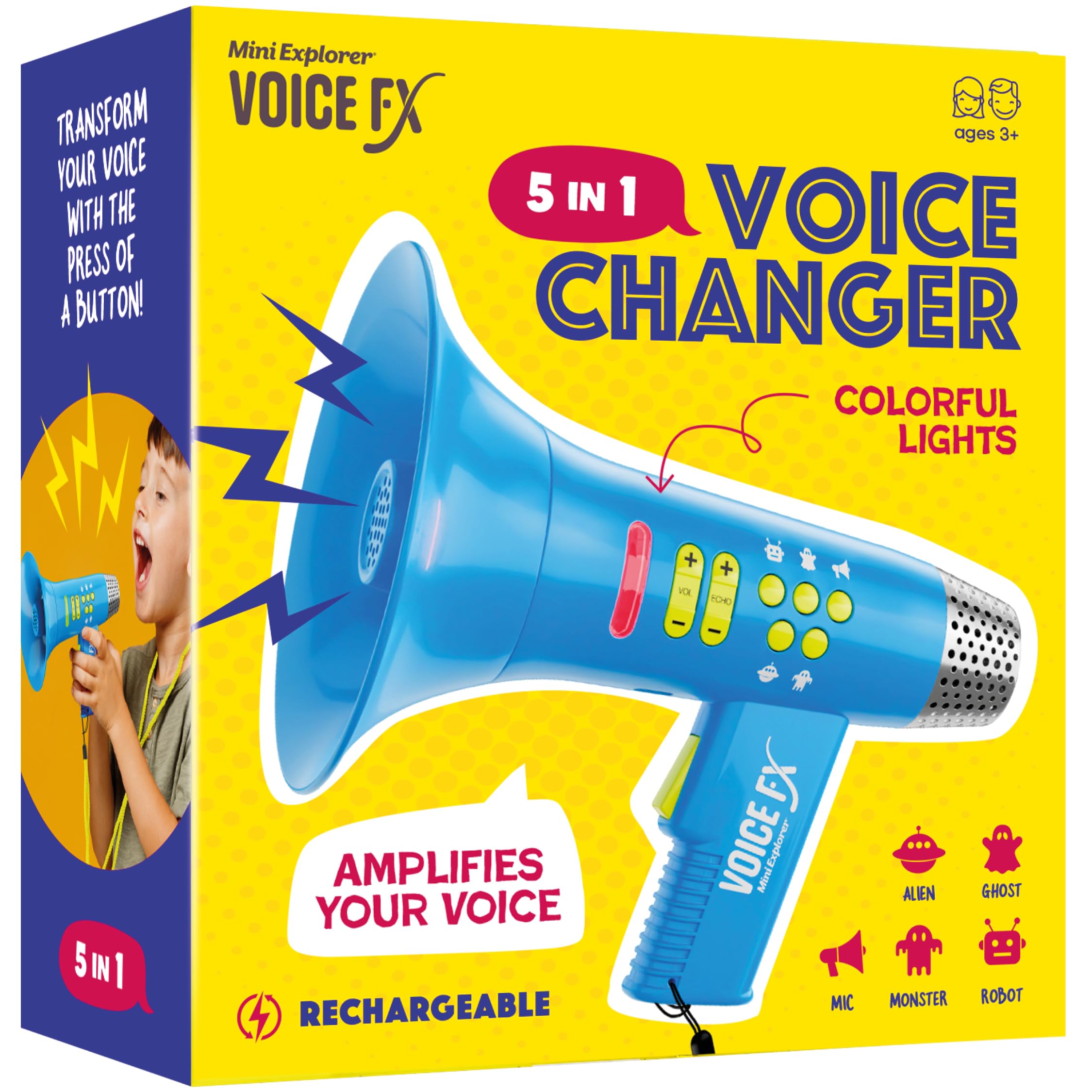 Mini Explorer Voice Changer for Kids - Gifts for Kids - Voice Changing Device for Boys & Girls Ages 3-8+ Olds Birthday Gifts for 3, 4, 5, 7, 8 Year Old Boy - Toys Gift Ideas for Kid, Toddler