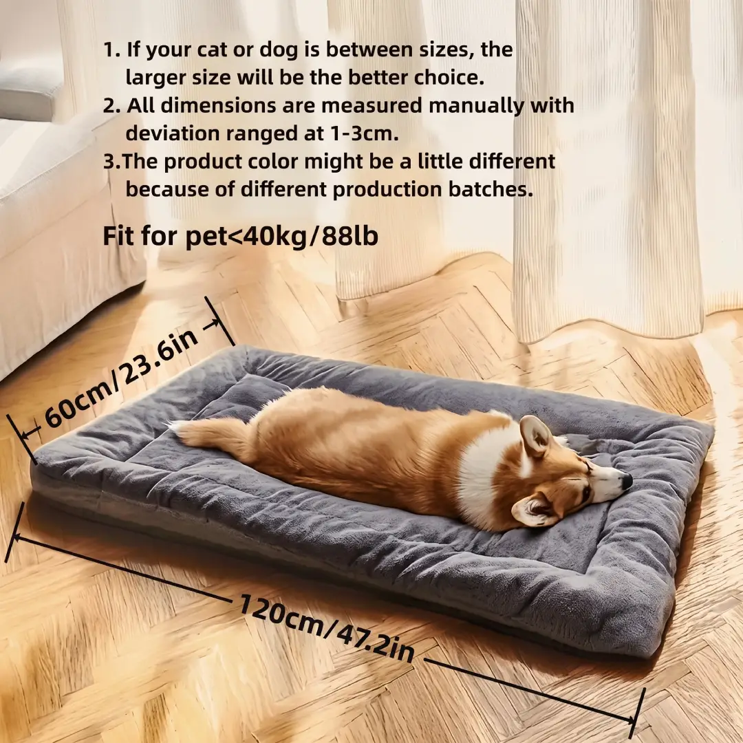 Large Plush Dog Bed Sofa – Thick Super Soft Polyester Pet Mat for Small, Medium & Large Dogs image 5