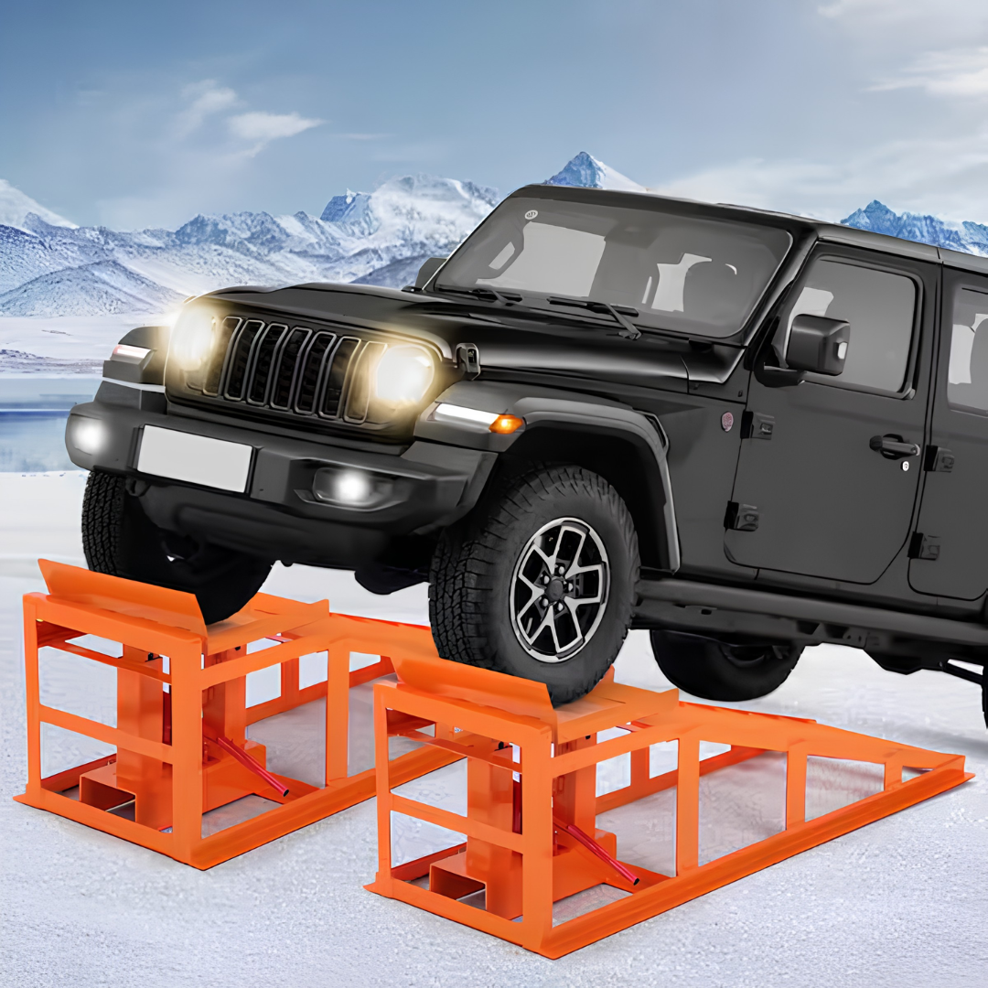 5 Ton Hydraulic Car Ramps Heavy Duty Vehicle Lift Ramps 2 Pack image 2