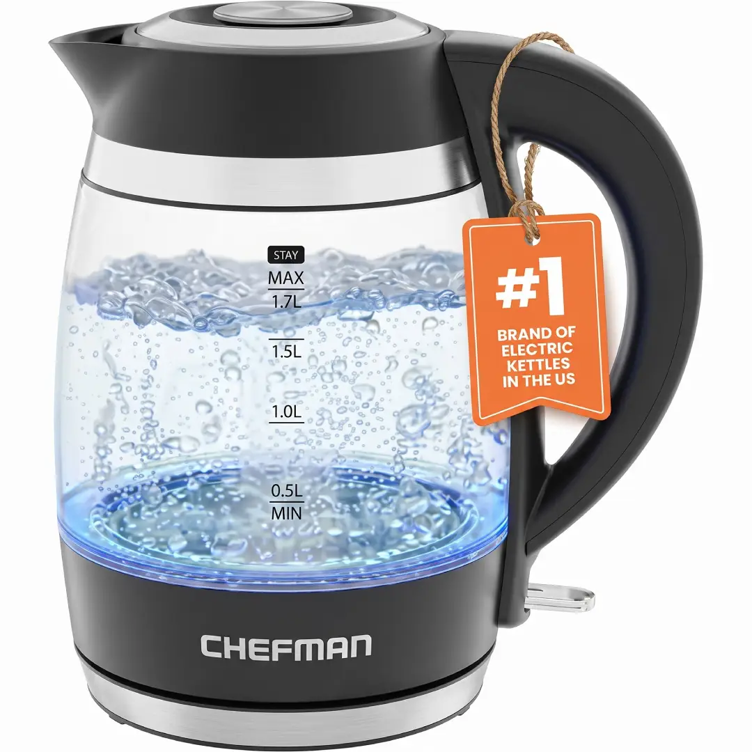 Chefman 1.8L Electric Glass Kettle 1500W image 1