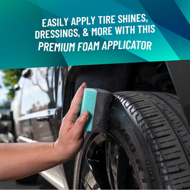 Chemical Guys Wonder Wave Durafoam Tire Shine Applicator Pads - Foam Pads for Applying Tire Dressings, Protectants, Wax, Polish and Car Detailer Products for Trucks and SUVs - 2 Pack