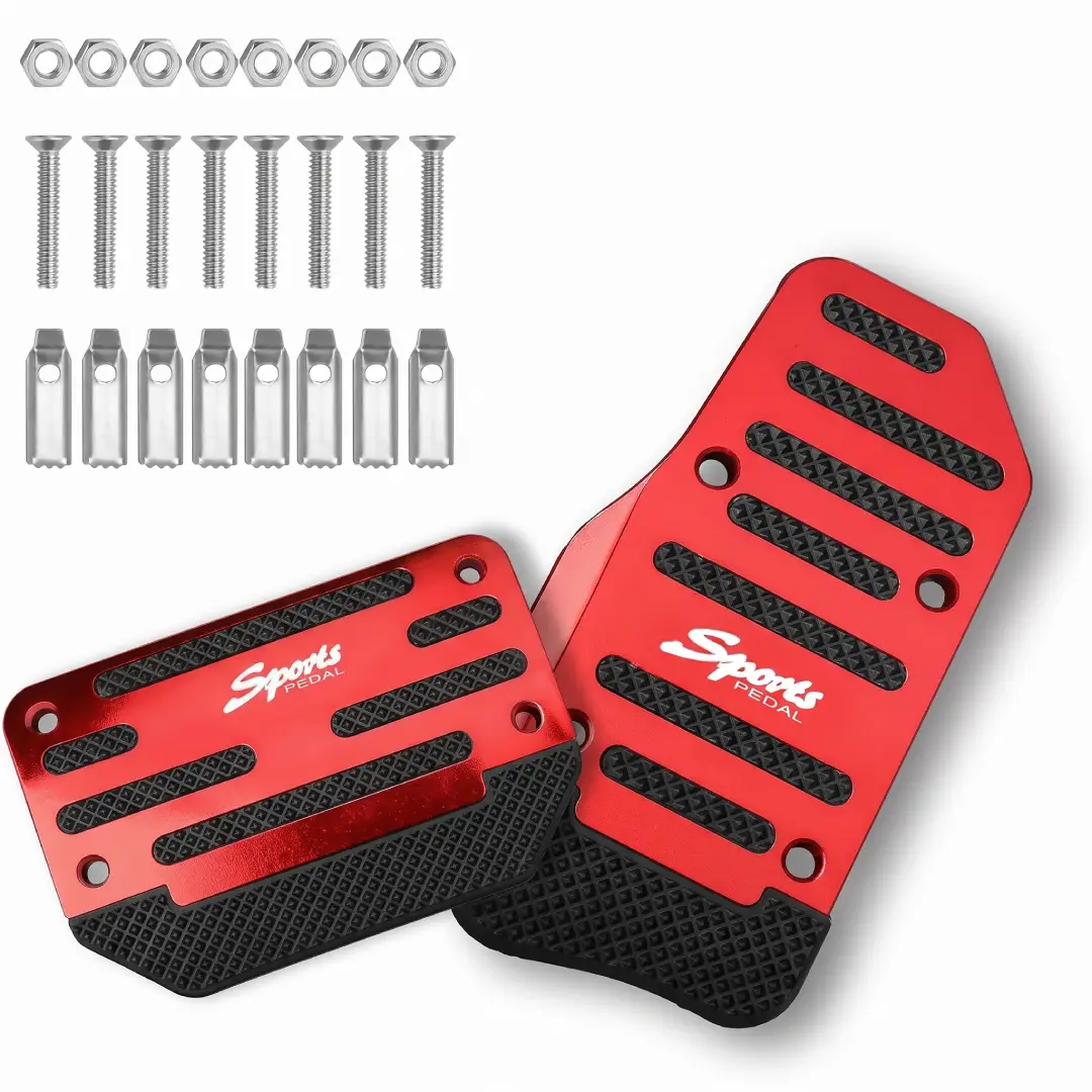 Non-Slip Aluminum Alloy Car Pedal Covers for Automatic Cars 2 Pcs image 4
