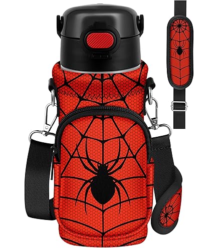 Miss Adola Water Bottle Carrier with Strap - Insulated Kids Water Bottle Holder for Boys Girls Bottle Bag for 10-18Oz