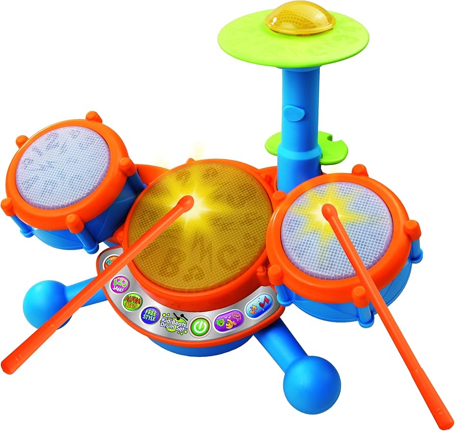 VTech KidiBeats Kids Drum Set, Orange