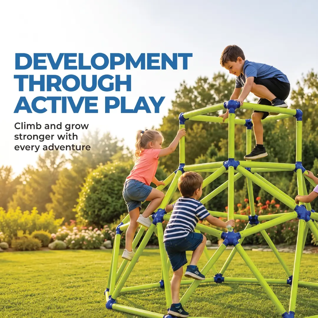 Kids Climbing Tower with Monkey Bars – Indoor & Outdoor Climbing Dome Playset for Ages 3–8 image 4