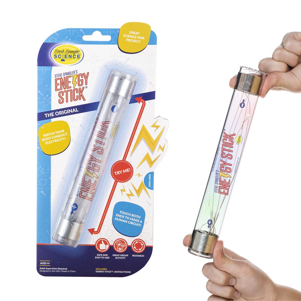 Steve Spangler Science Energy Stick – Fun Science Kits for Kids to Learn About Conductors of Electricity, Safe, Hands-On STEM Learning Toy, Independent or Group Activity for Classrooms or Home