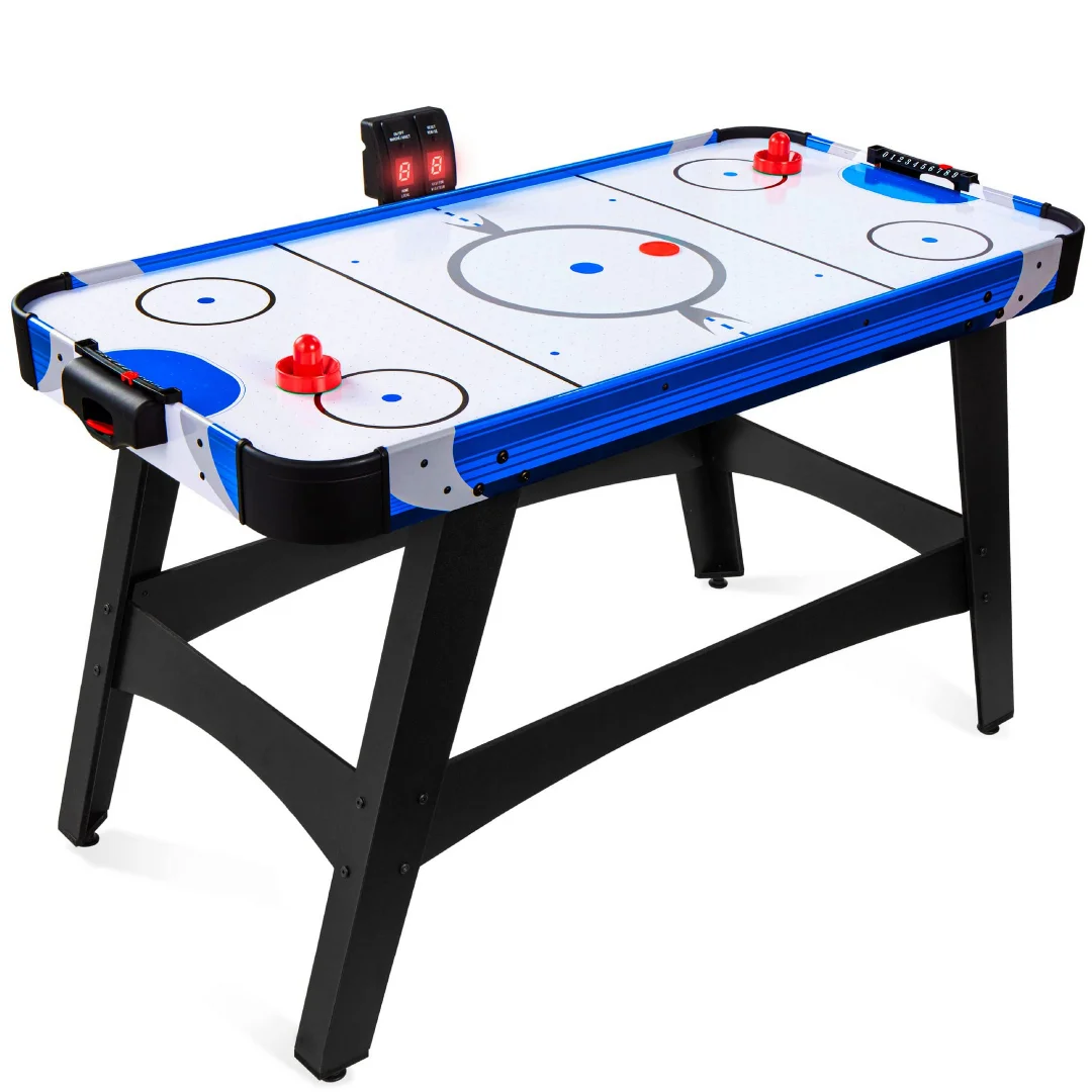 58 Inch Arcade Air Hockey Table with LED Scoreboard and Accessories image 1